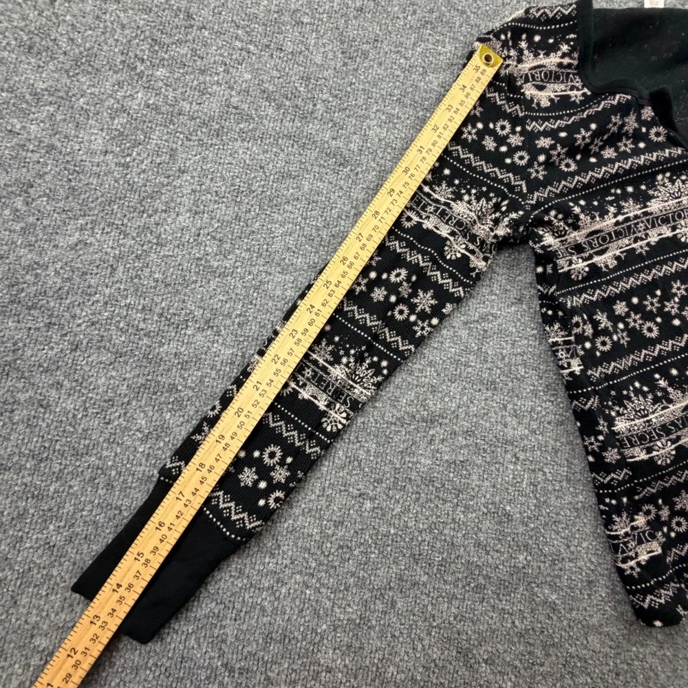 Victoria's Secret Christmas Snowflake Fair Isle Thermal Pajama Set S